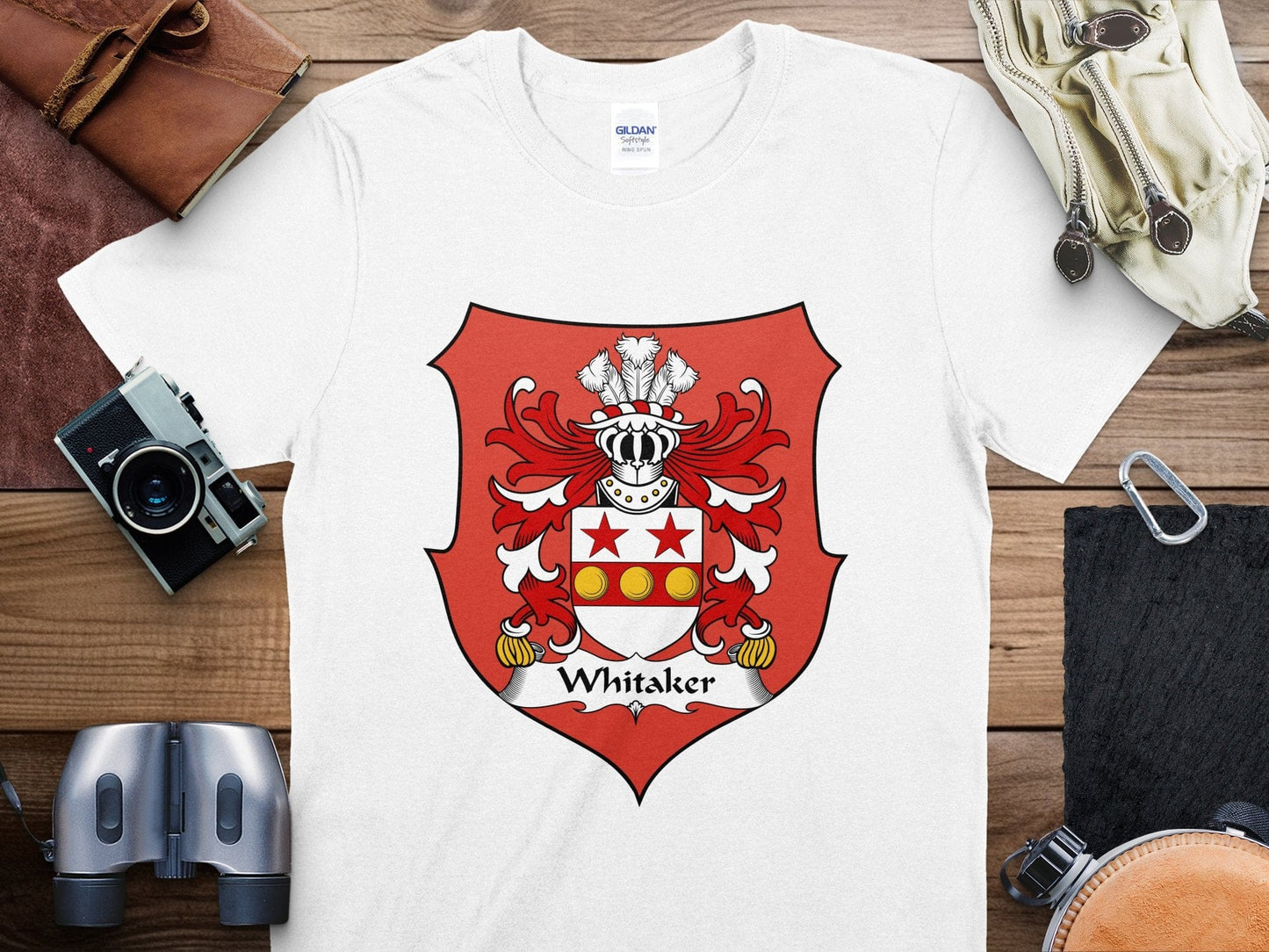 Physical Item Whitaker Coat of Arms Family Crest T-Shirt