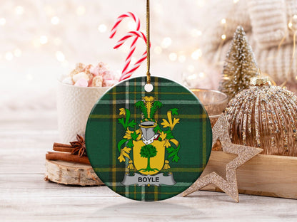 Physical Item White / 3" Boyle Christmas Coat of Arms Ornaments