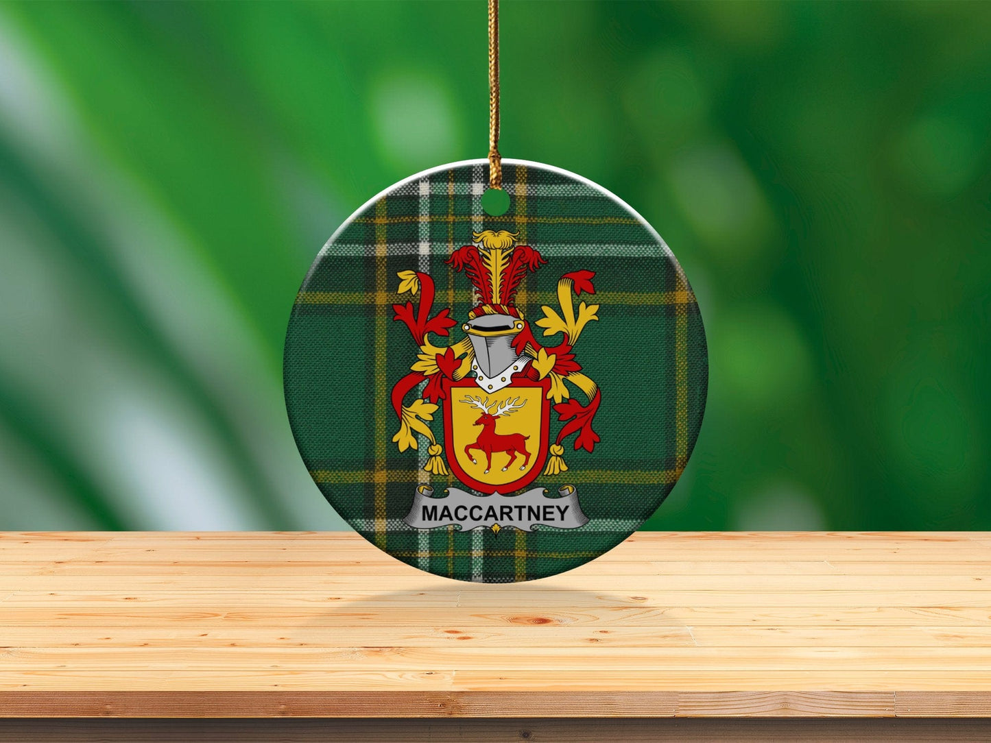 Physical Item White / 3" Maccartney Christmas Coat of Arms Ornaments