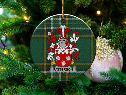 Physical Item White / 3" Patterson Irish Christmas Ornament One Sided Print Ornaments