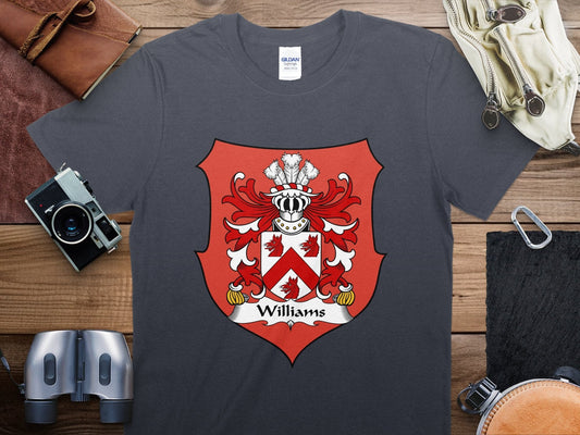 Physical Item Williams Surname Coat Of Arms Family Crest T-Shirt