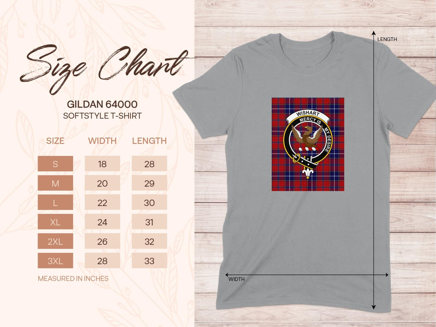 Physical Item Wishart Clan Scottish Tartan Crest Unisex T-Shirt