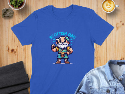 Proud Scottish Dad Cartoon Character T-Shirt