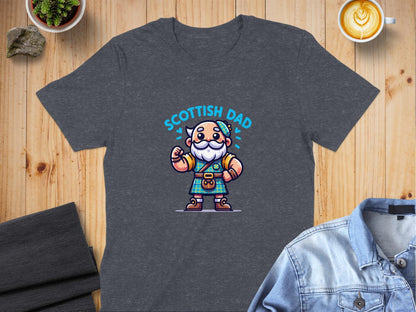 Proud Scottish Dad Cartoon Character T-Shirt