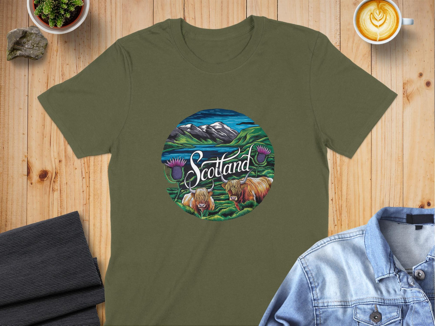 Scenic Scottish Highlands Design T-Shirt