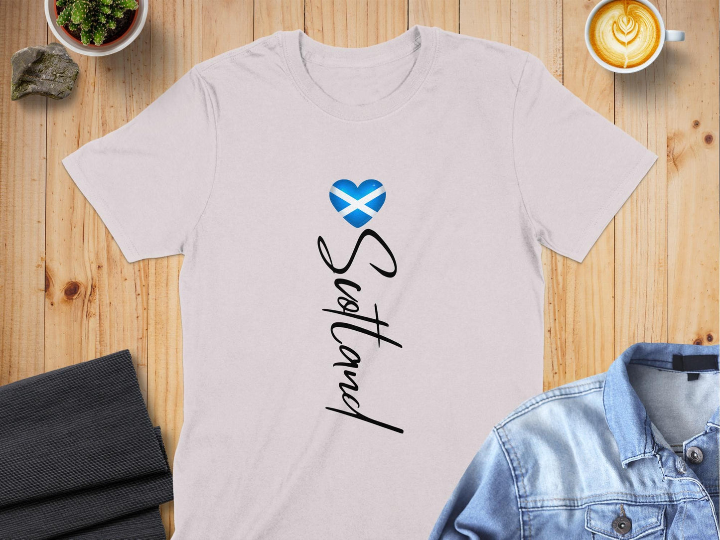 Scotland Heart with Text Vertical Design T-Shirt