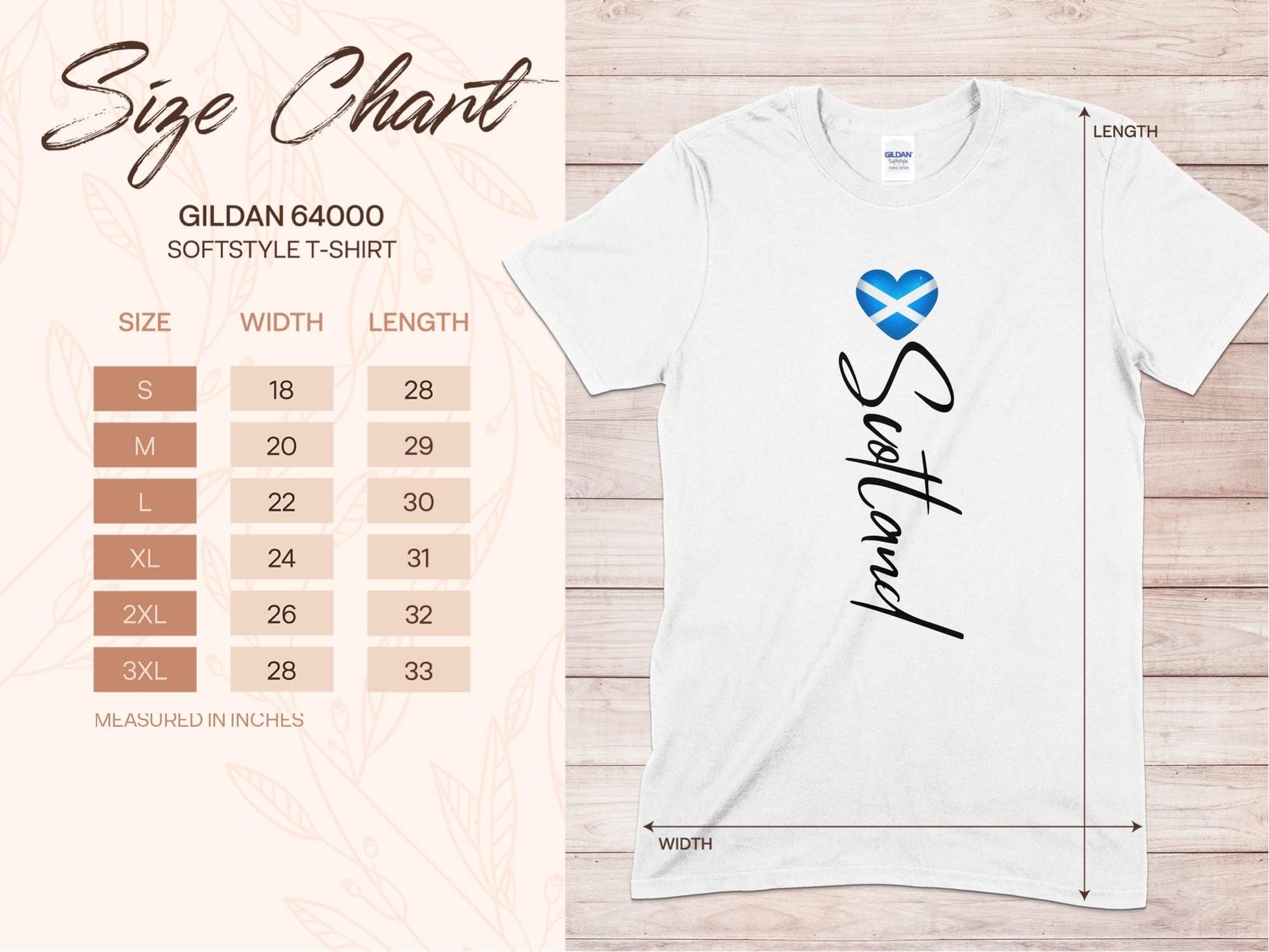 Scotland Heart with Text Vertical Design T-Shirt