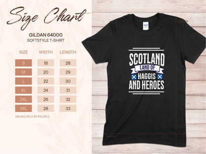 Scotland Land of Haggis and Heroes Graphic T-Shirt