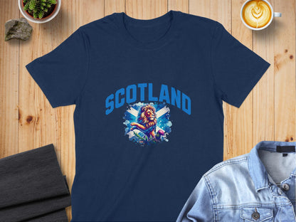 Scotland Lion Graphic with Thistle Design T-Shirt