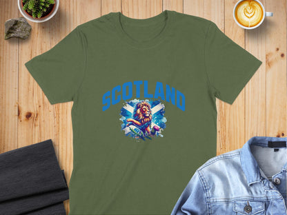 Scotland Lion Graphic with Thistle Design T-Shirt