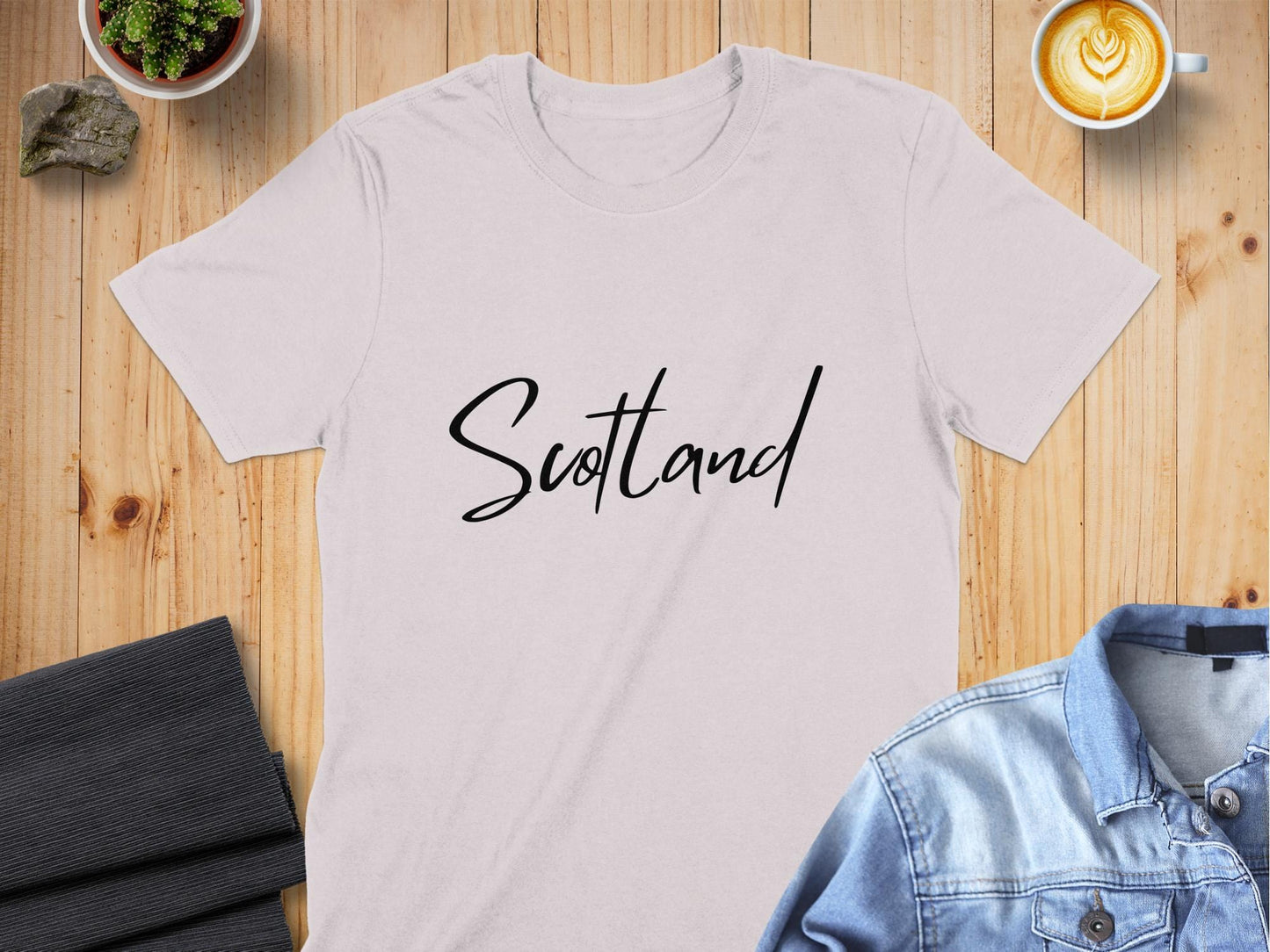 Scotland Script Stylish Typography Printed T-Shirt