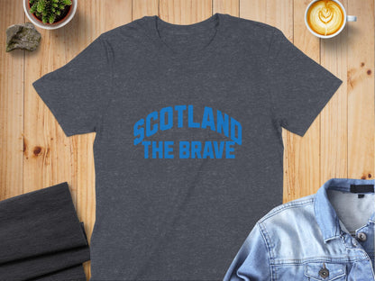 Scotland The Brave Bold Blue Graphic T-Shirt