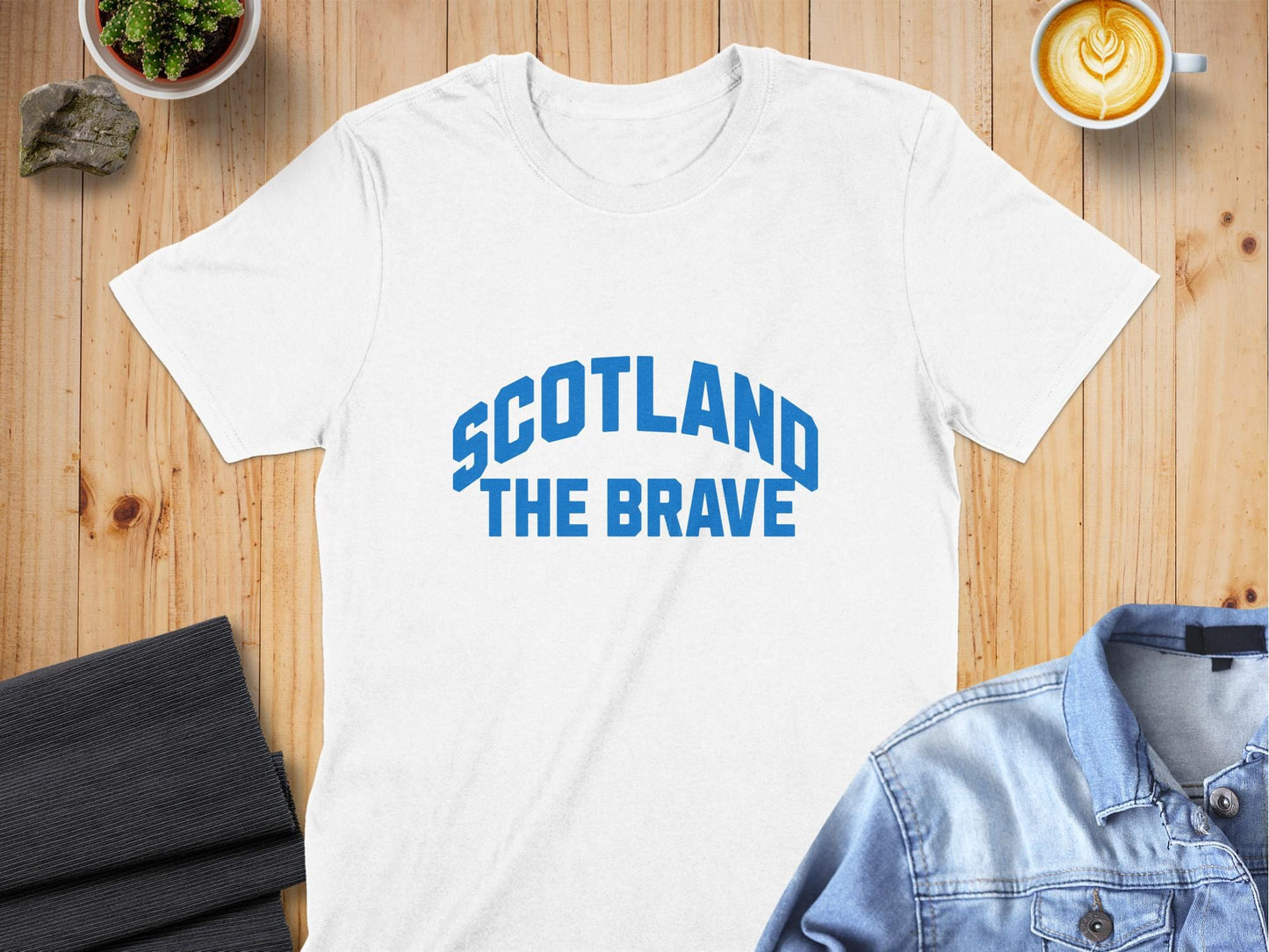 Scotland The Brave Bold Blue Graphic T-Shirt