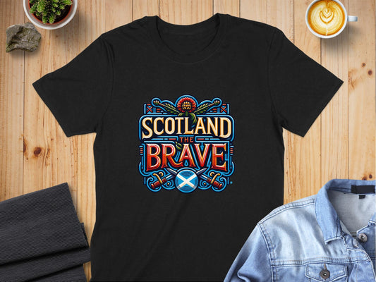 Scotland The Brave Bold Graphic Print T-Shirt