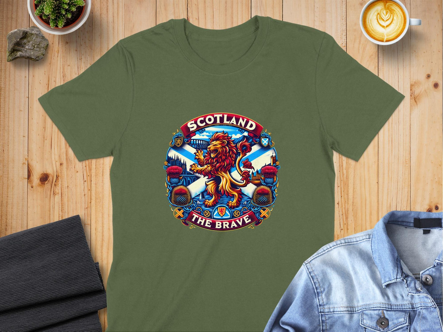 Scotland The Brave Majestic Design Men's T-Shirt