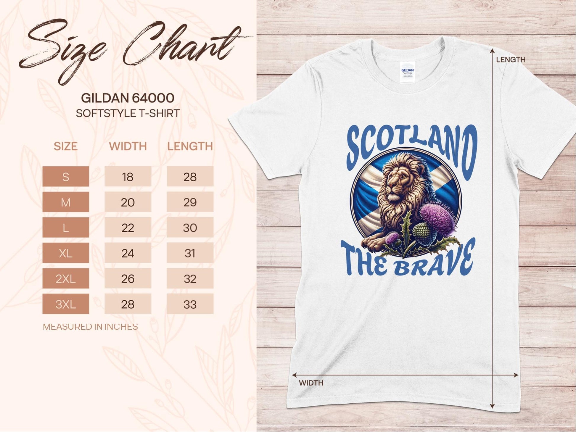 Scotland the Brave Scottish Lion Graphic T-Shirt