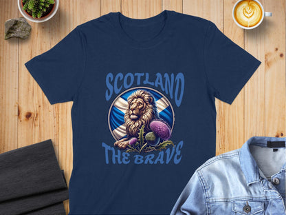 Scotland the Brave Scottish Lion Graphic T-Shirt