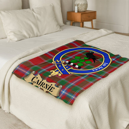 Scottish Clan Cairnie Crest Tartan Blanket