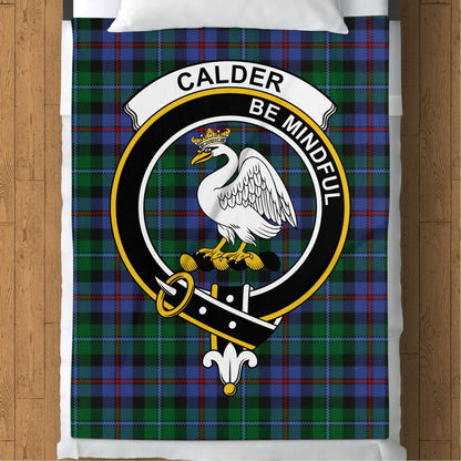 Scottish Clan Calder Crest Tartan Blanket