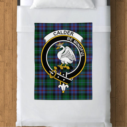 Scottish Clan Calder Crest Tartan Blanket