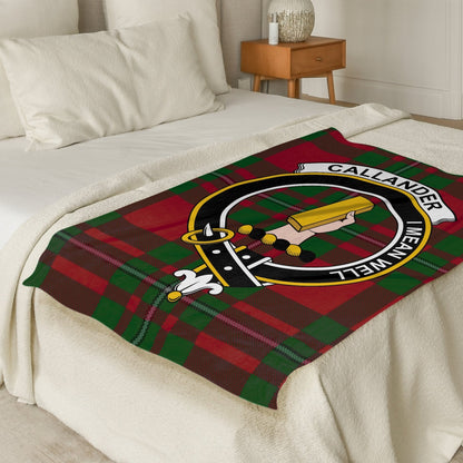 Scottish Clan Callander Crest Tartan Blanket