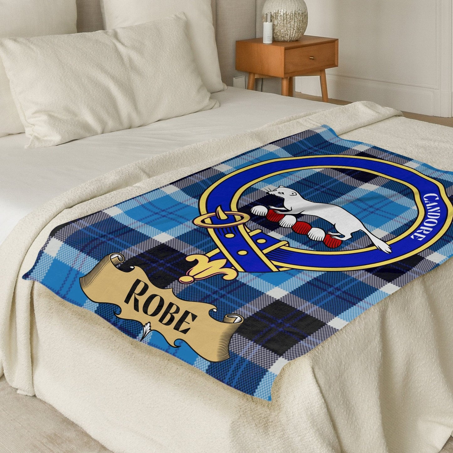 Scottish Clan Candore Tartan Throw Blanket