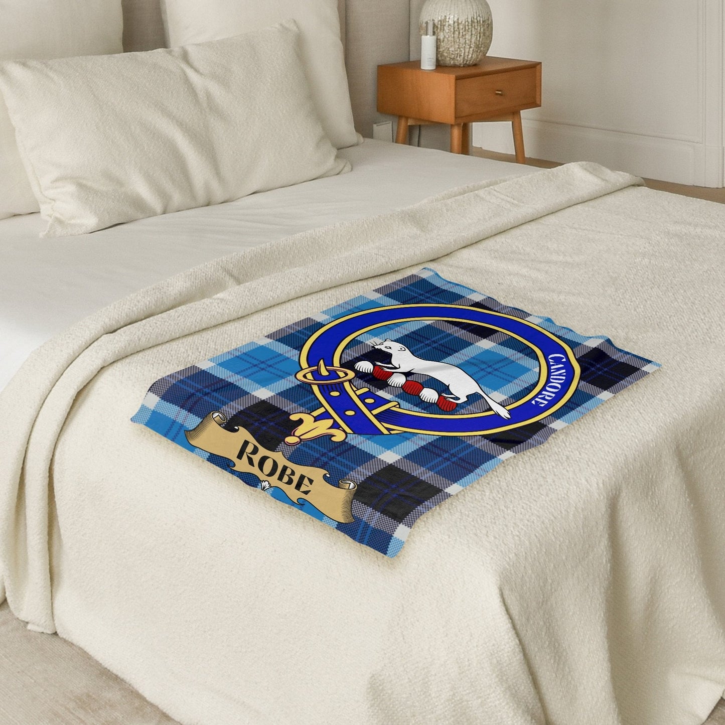 Scottish Clan Candore Tartan Throw Blanket