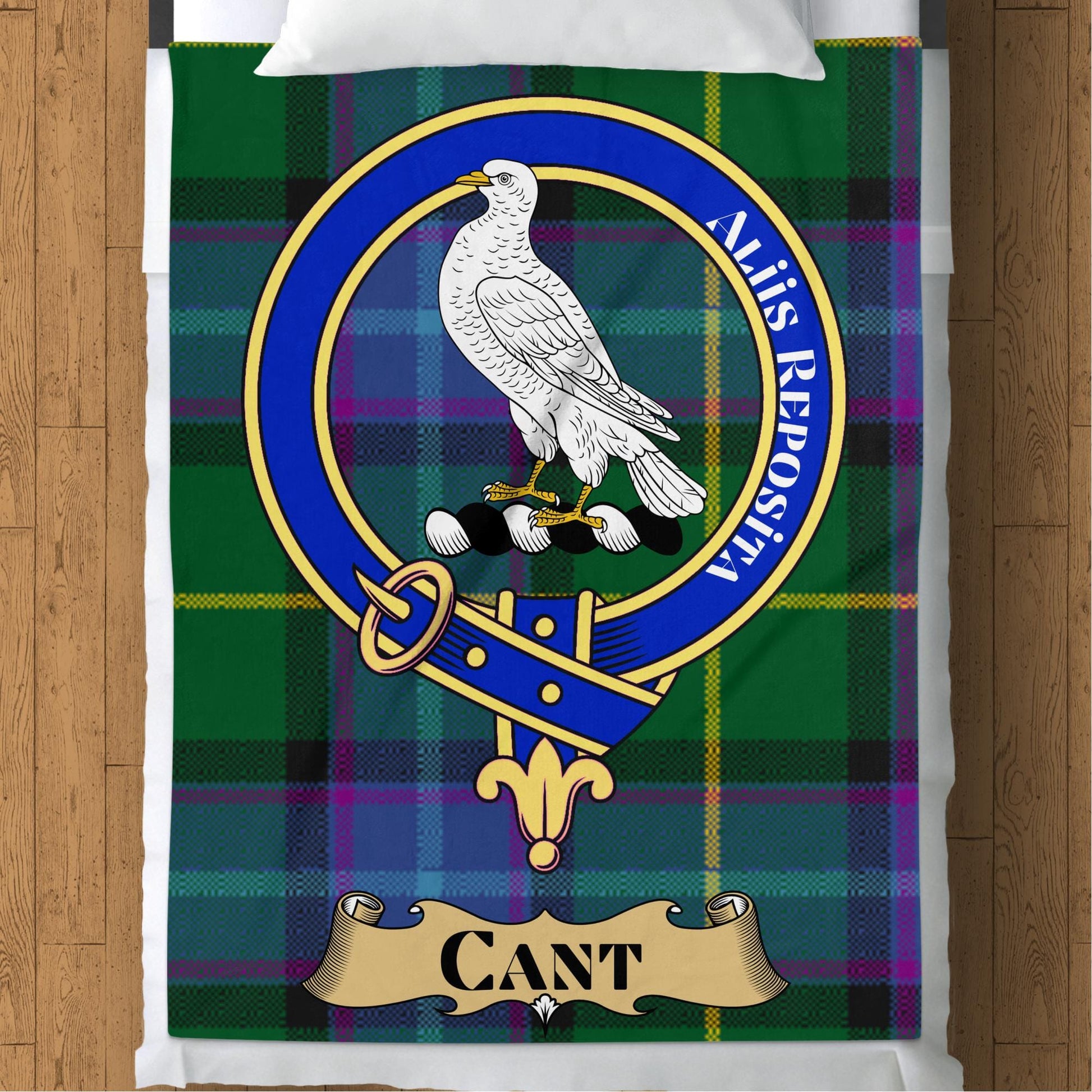 Scottish Clan Cant Crest Tartan Blanket