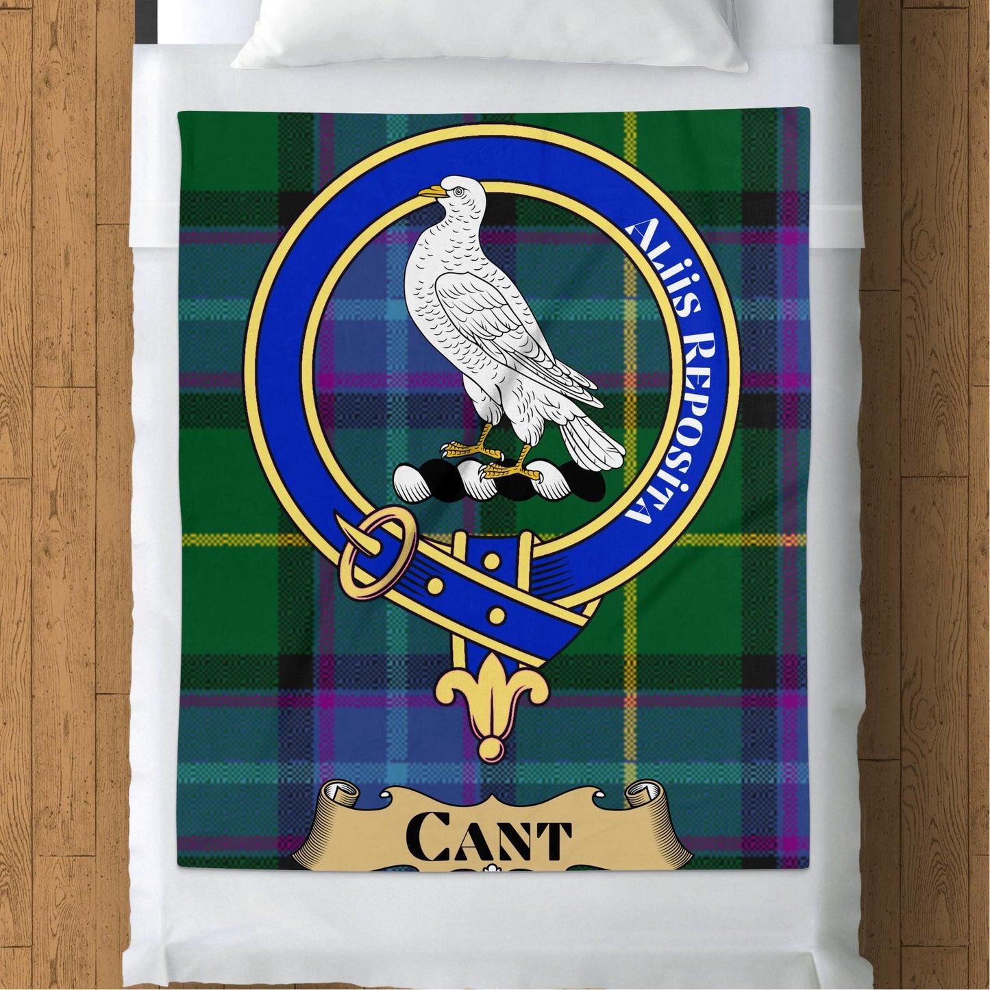 Scottish Clan Cant Crest Tartan Blanket