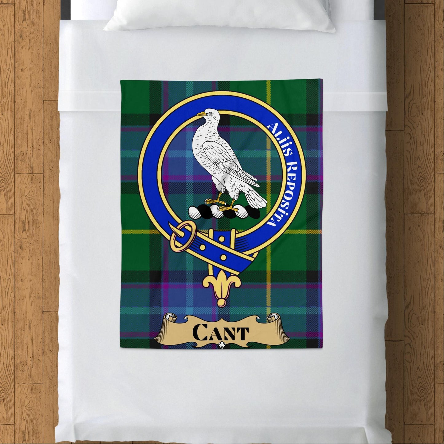 Scottish Clan Cant Crest Tartan Blanket