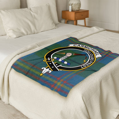 Scottish Clan Carmichael Crest Tartan Blanket