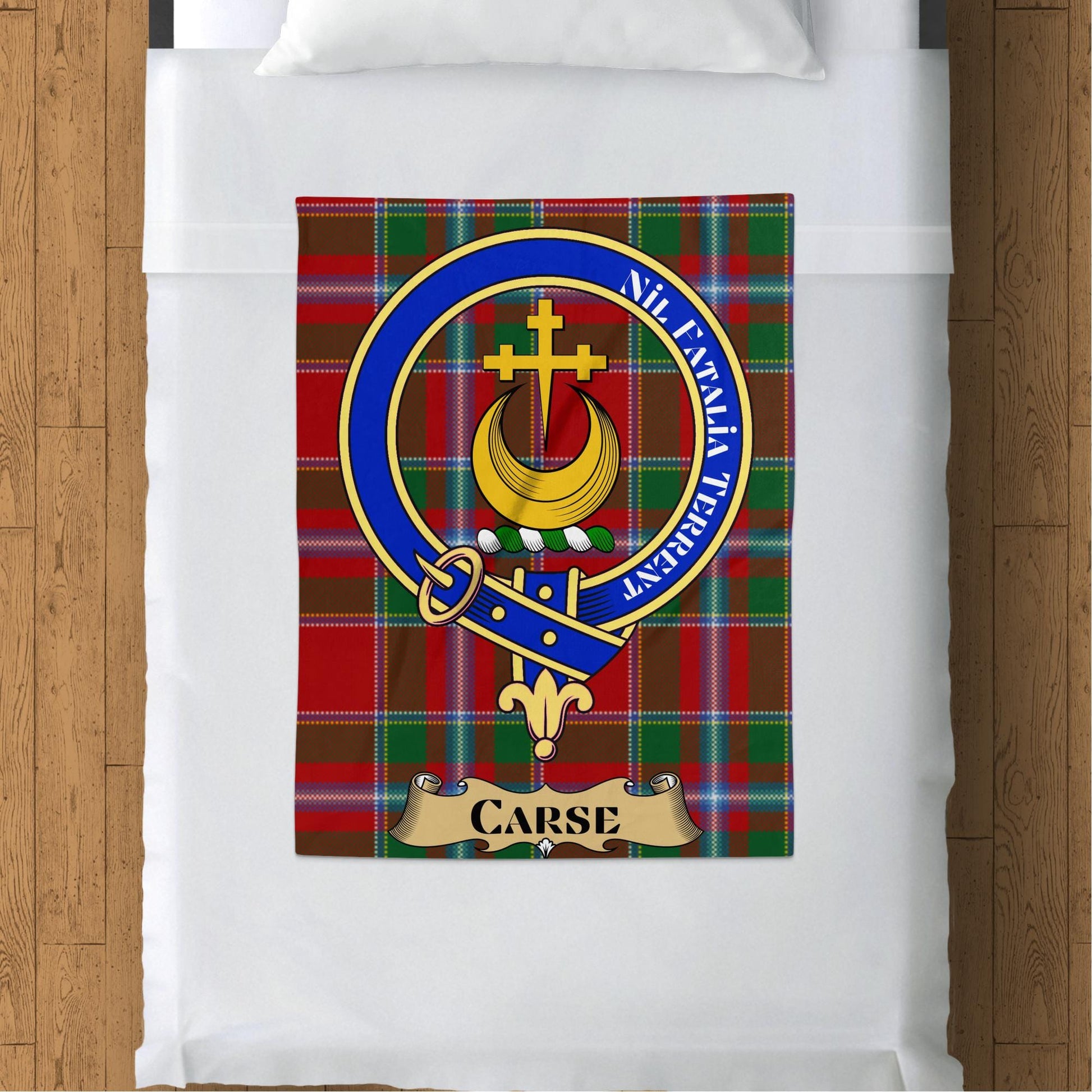 Scottish Clan Carse Crest Tartan Blanket