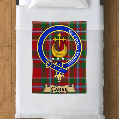 Scottish Clan Carse Crest Tartan Blanket