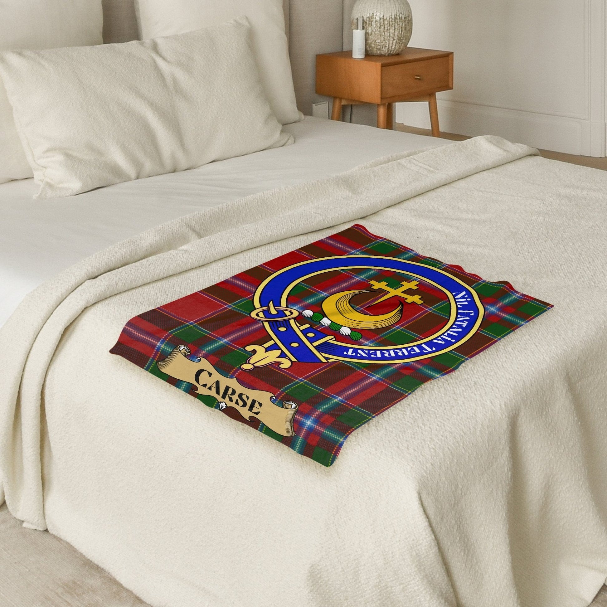 Scottish Clan Carse Crest Tartan Blanket