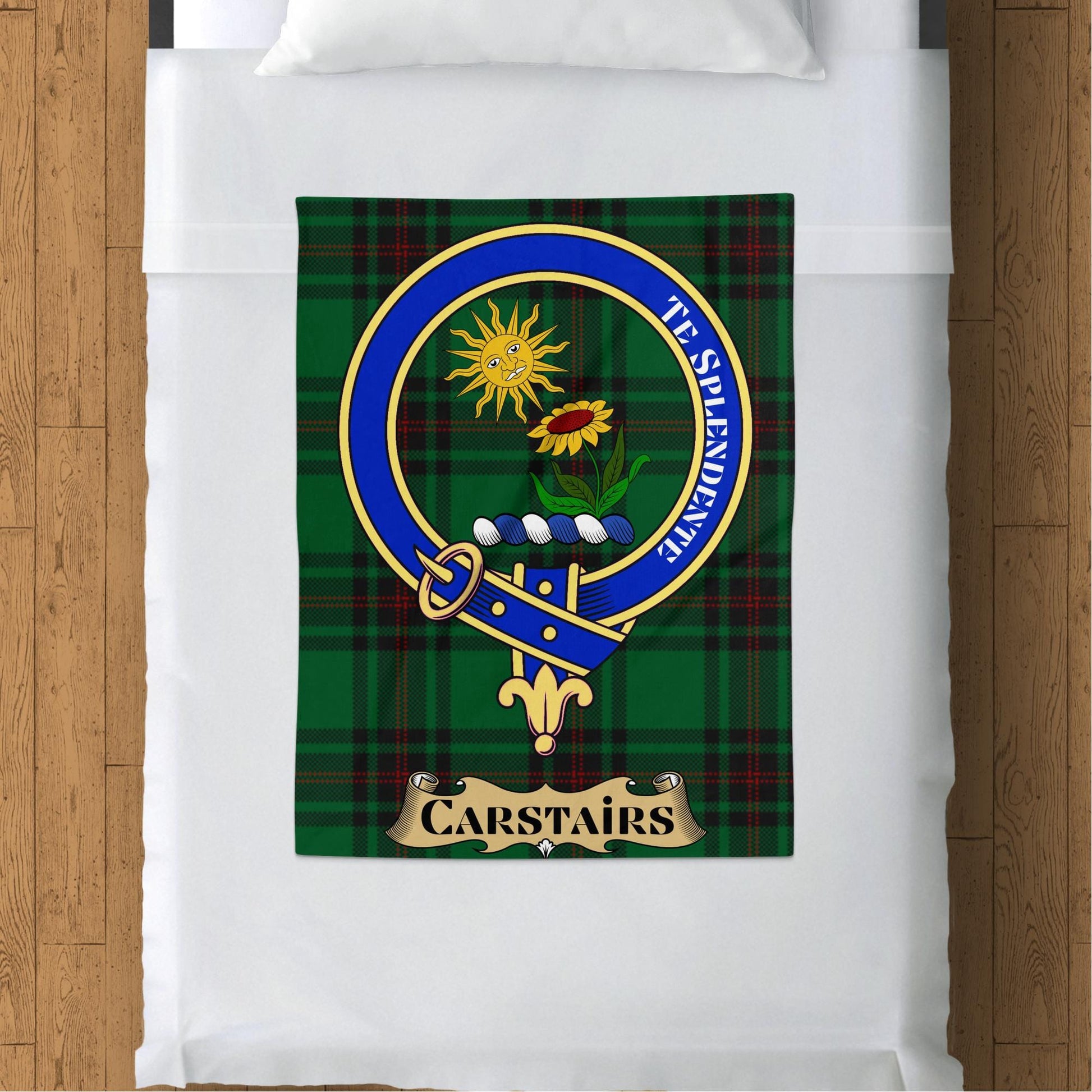 Scottish Clan Carstairs Crest Tartan Blanket