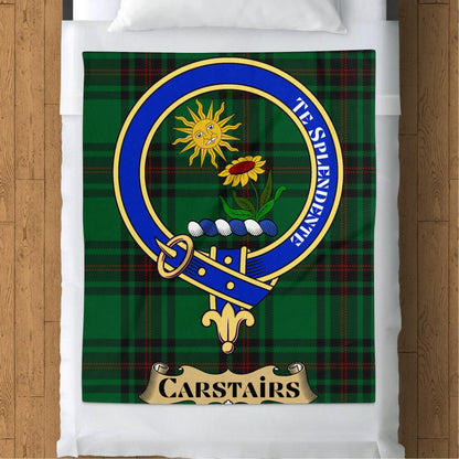 Scottish Clan Carstairs Crest Tartan Blanket