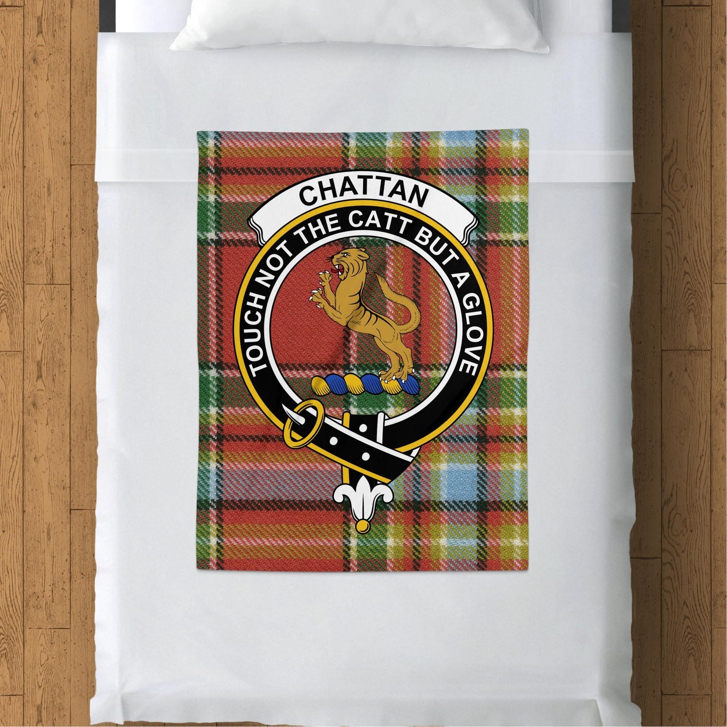 Scottish Clan Chattan Crest Tartan Blanket