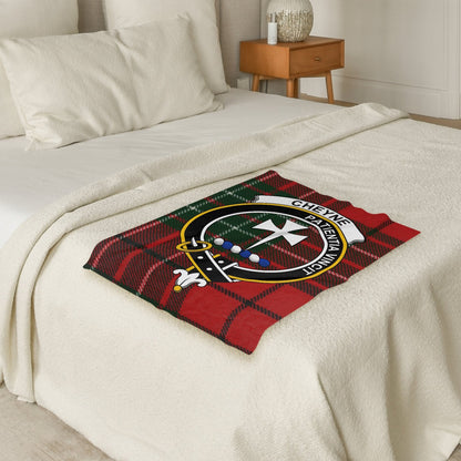 Scottish Clan Cheyne Crest Tartan Blanket