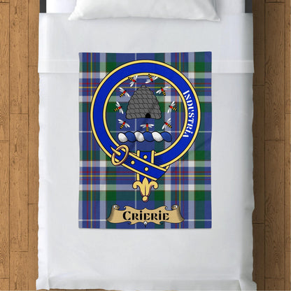 Scottish Clan Crierie Crest Tartan Blanket