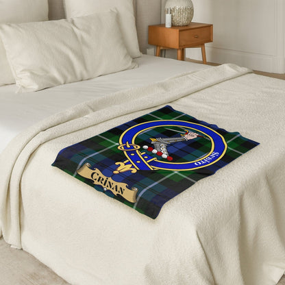 Scottish Clan Crinan Crest Tartan Blanket