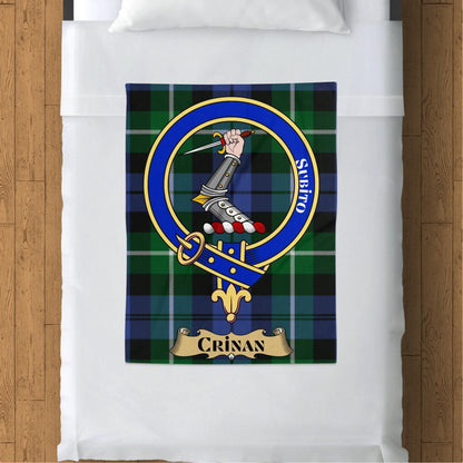 Scottish Clan Crinan Crest Tartan Blanket