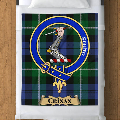 Scottish Clan Crinan Crest Tartan Blanket