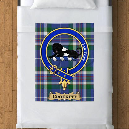 Scottish Clan Crockett Crest Tartan Blanket