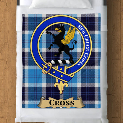 Scottish Clan Cross Crest Tartan Blanket