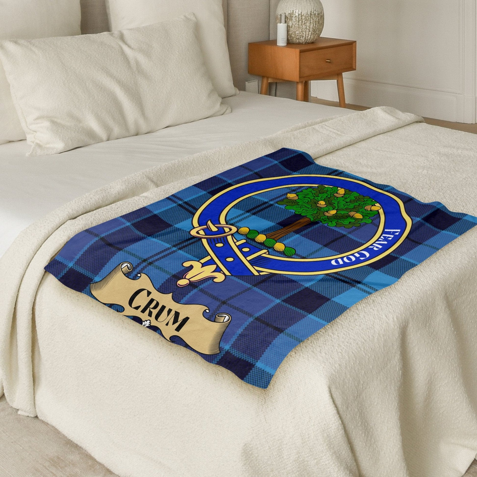 Scottish Clan Crum Crest Tartan Blanket