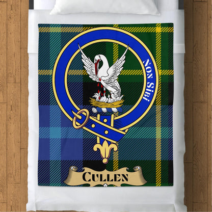 Scottish Clan Cullen Crest Tartan Blanket