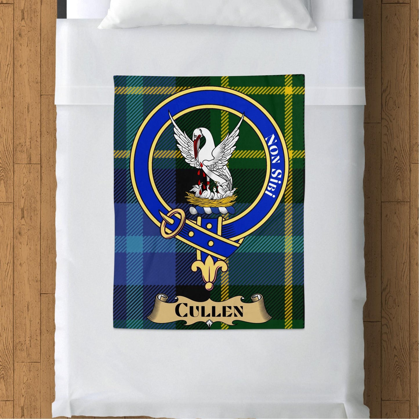 Scottish Clan Cullen Crest Tartan Blanket