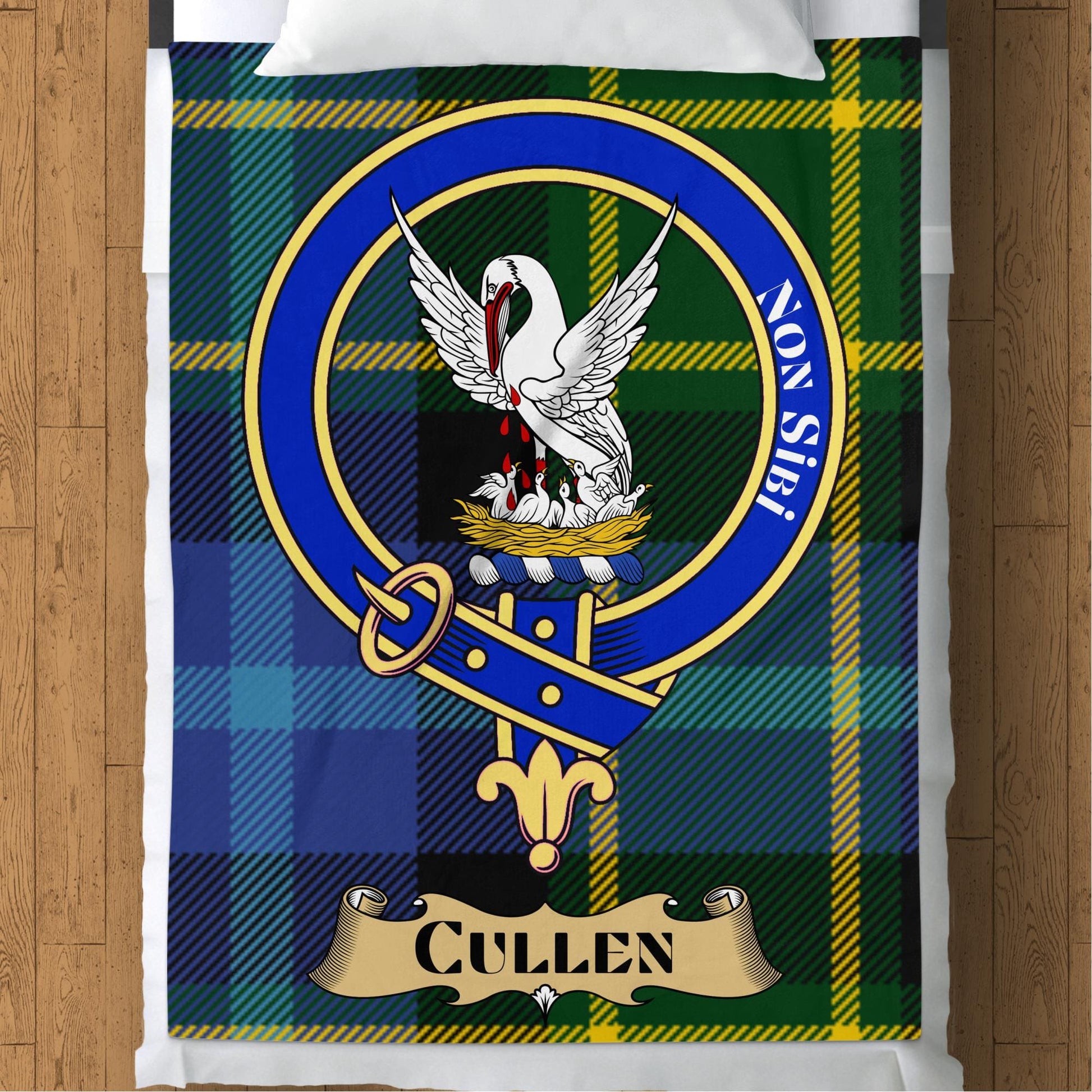 Scottish Clan Cullen Crest Tartan Blanket