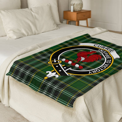 Scottish Clan Currie Crest Tartan Blanket