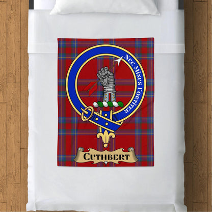 Scottish Clan Cuthbert Crest Tartan Blanket